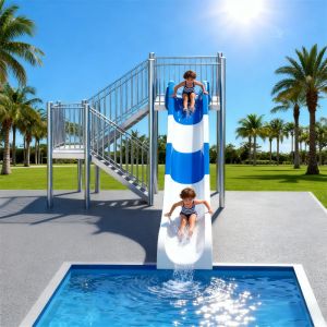 High-Speed Water Slide Fiberglass Material Residential Hotels Parks Swimming