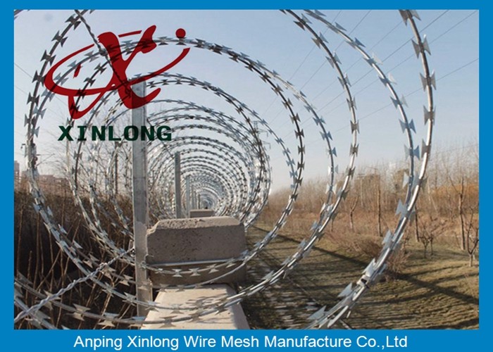 CBT BTO Razor Security Barbed Wire for Railway and Lawn with Single / Cross Coil