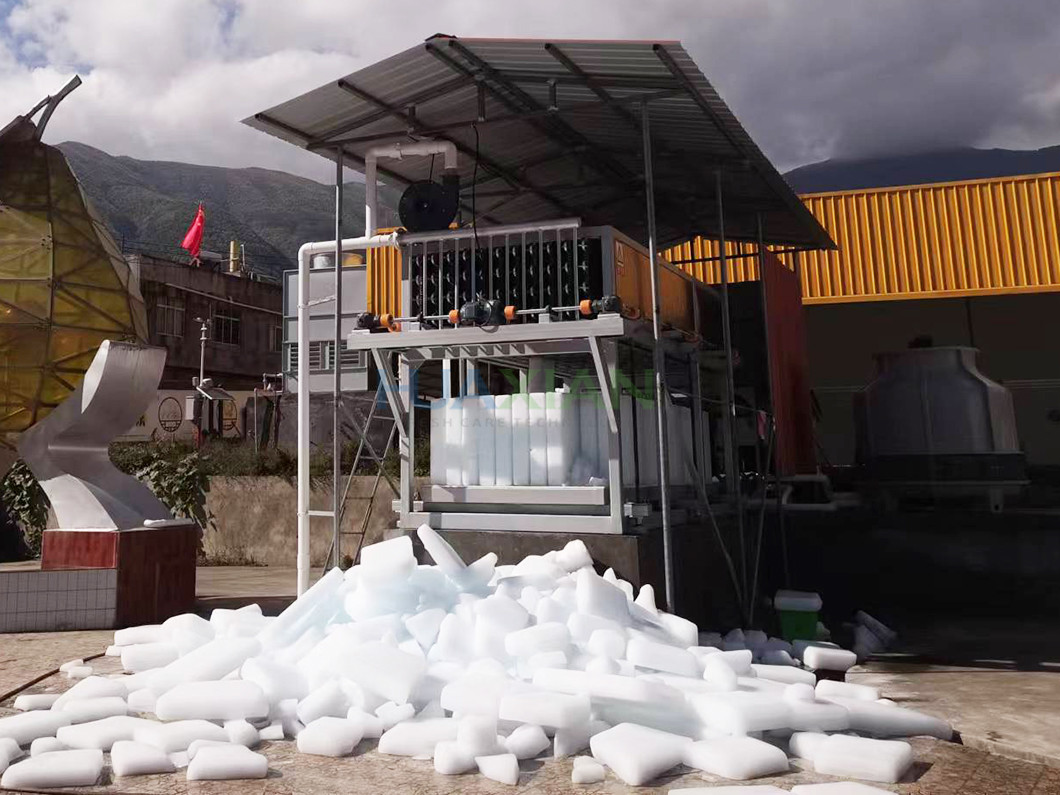 Direct Cooling Ice Block Making Machine Water Cooled 10 Tons For Ice Plant