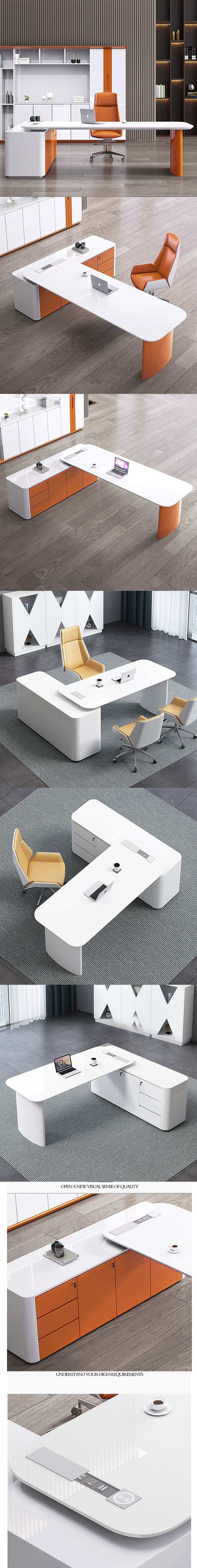 Personalized L-shaped Executive Desk Office Furniture Customized Desks