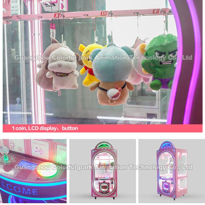 Bilingual Claw Crane Machine Toughened Glass Manual Operation Bear Toy