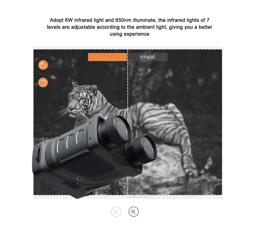 Dark Viewing Night Vision Scope Lightweight High Power Binoculars For Hunting