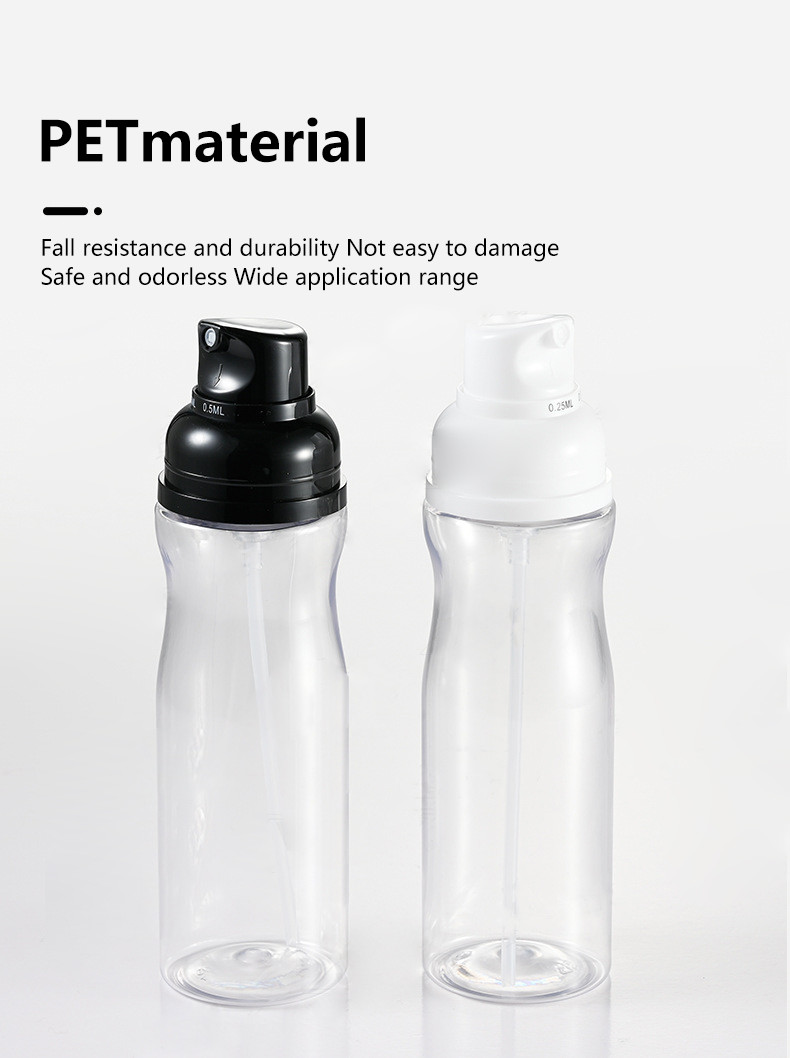 Food Grade PET Oil Spray Bottle Dispenser For BBQ Salad Baking 250ml