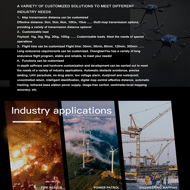 Durable Load Bearing Drone Load Capacity 1000g With 3 Axis Gimbal HK-M100