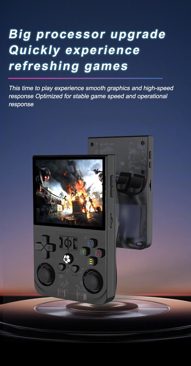 Open Source R36 PRO Retro Handheld Video Game Console Linux System 3.5 Inch IPS Screen Portable Game Console