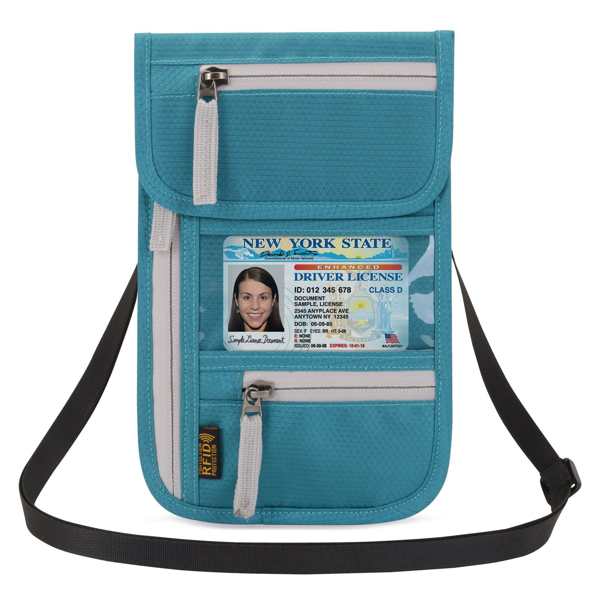 Wholesale Portable Passport Cover Bag Breathable Phone Wallets Unisex Zipper Shoulder Crossbody Bag