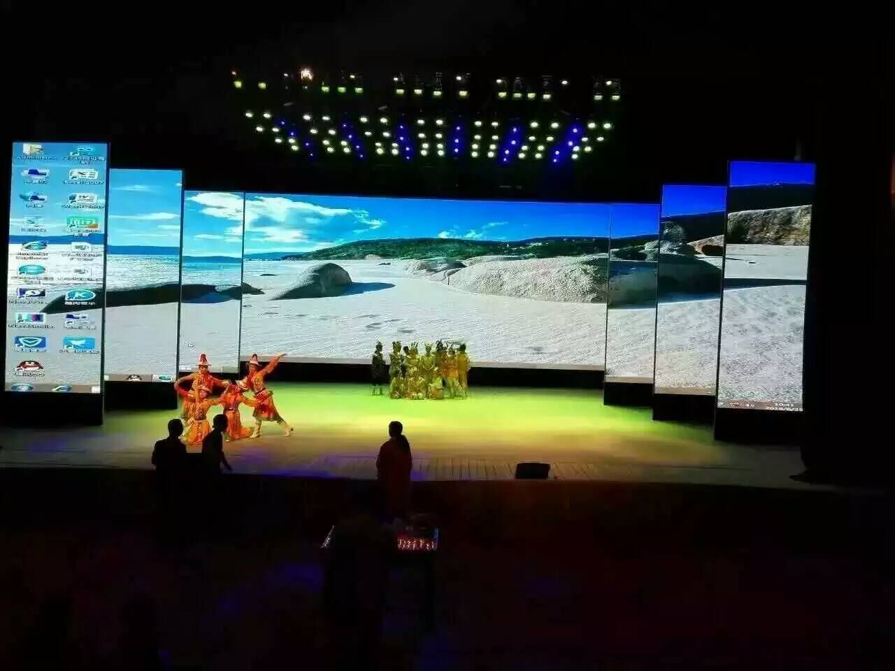 P8mm Stage LED Display 6000cd/sqm High Definition Led Display For TV Showing 1/8 Scan