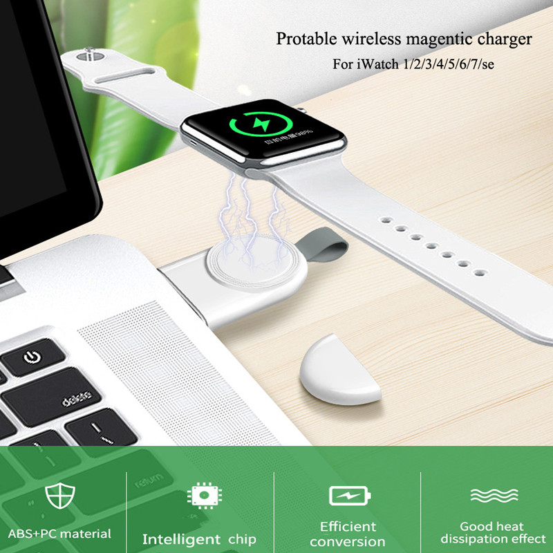 QC3.0 Portable Magnetic Wireless Charger 205KHZ ABS For Iwatch