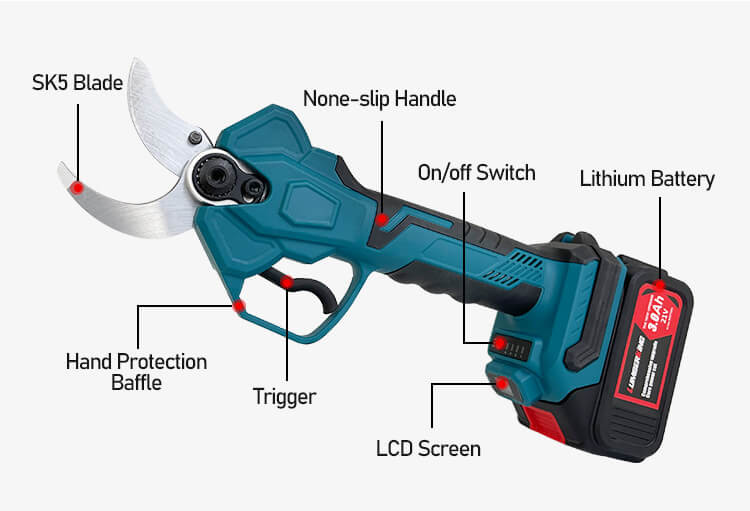 2024 Cordless Battery Operated Branch Cutter Electric Powered Pruning Saw Pruners Branch Lopper