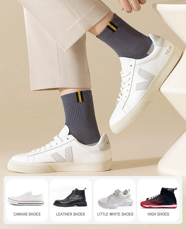 Striped Custom Men Socks Contrast Color Cotton Casual Socks