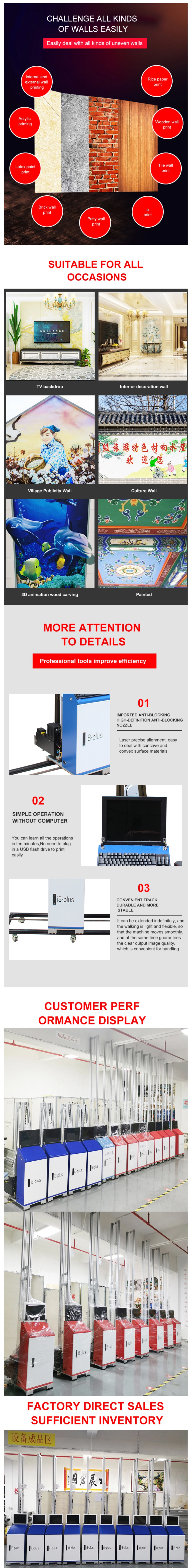 3D Direct To Wall Painting Machine 3D Vertical Wall Printer