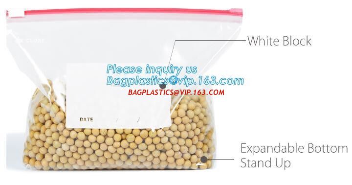 slider Zip lockk bag doypack zipper/ECO-friendly slider bag, Slider Bags Stand Up Slider Bags For Food, frosted zipper loc
