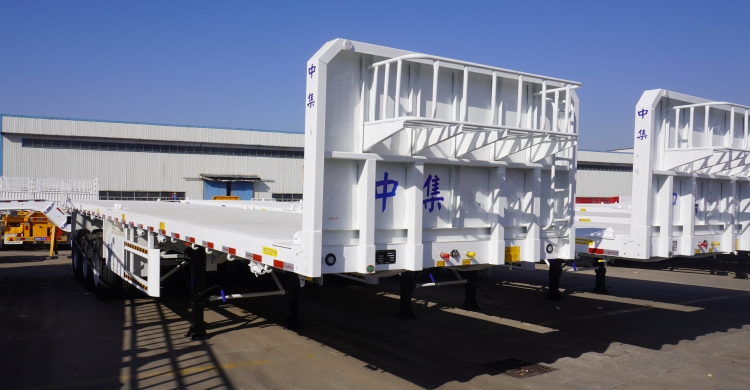 Flatbed Semi Trailer for Sale with Front Wall | Flatbed Semi Trailer Manufacturers | CIMC Trailers for Sale