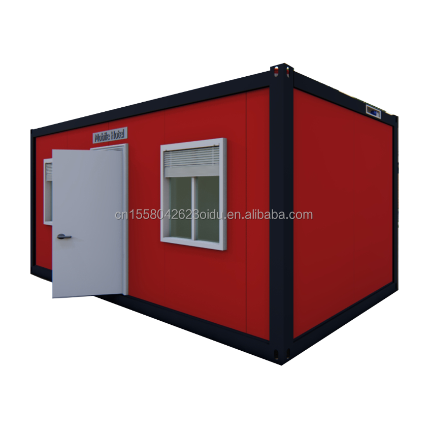 Portable Steel Container House Prefabricated Mobile Warehouse for Construction Site Featuring Aluminum Alloy Windows