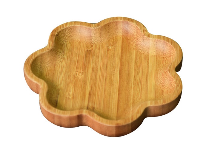 Three Dimensional Homemade Wooden Gifts Bamboo Petals For Fruit / Bread Plate