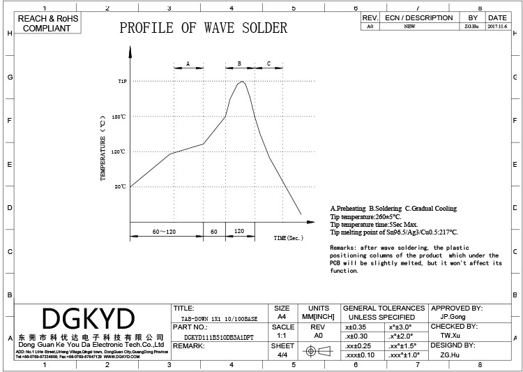 DGKYD111B510DB3A1DPT Single Port Horizontal RJ45 Connector Integrated Transformer Filter POE Bayonet Downward