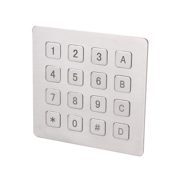 OEM IP65 Elevator Security Keypad , Metal Atm Machine Keypad USB Interface