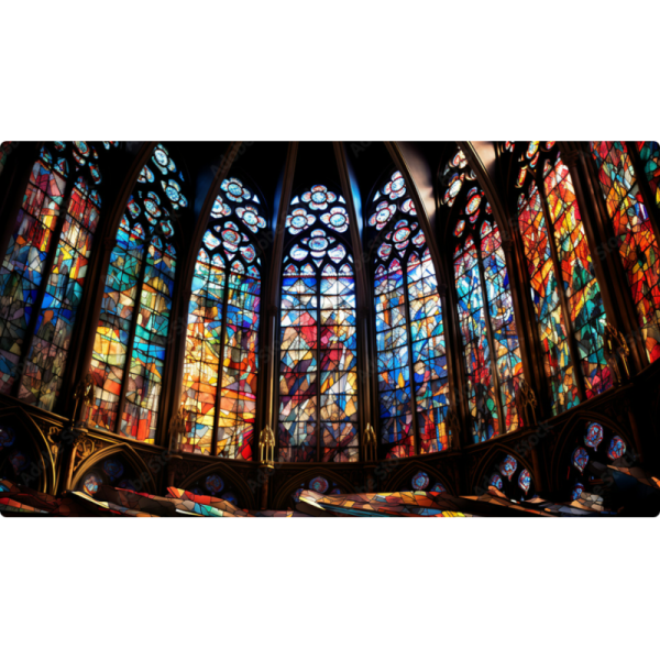 Stained Glass Decorative Panels with hand painted for church skylights and decorative wall art
