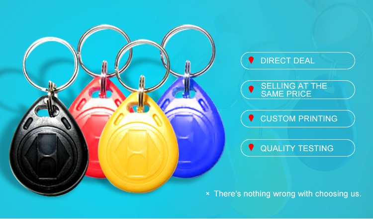 TK4100 RFID NFC Keyfob , EM4200 Key Fob 125khz For Door Access Control