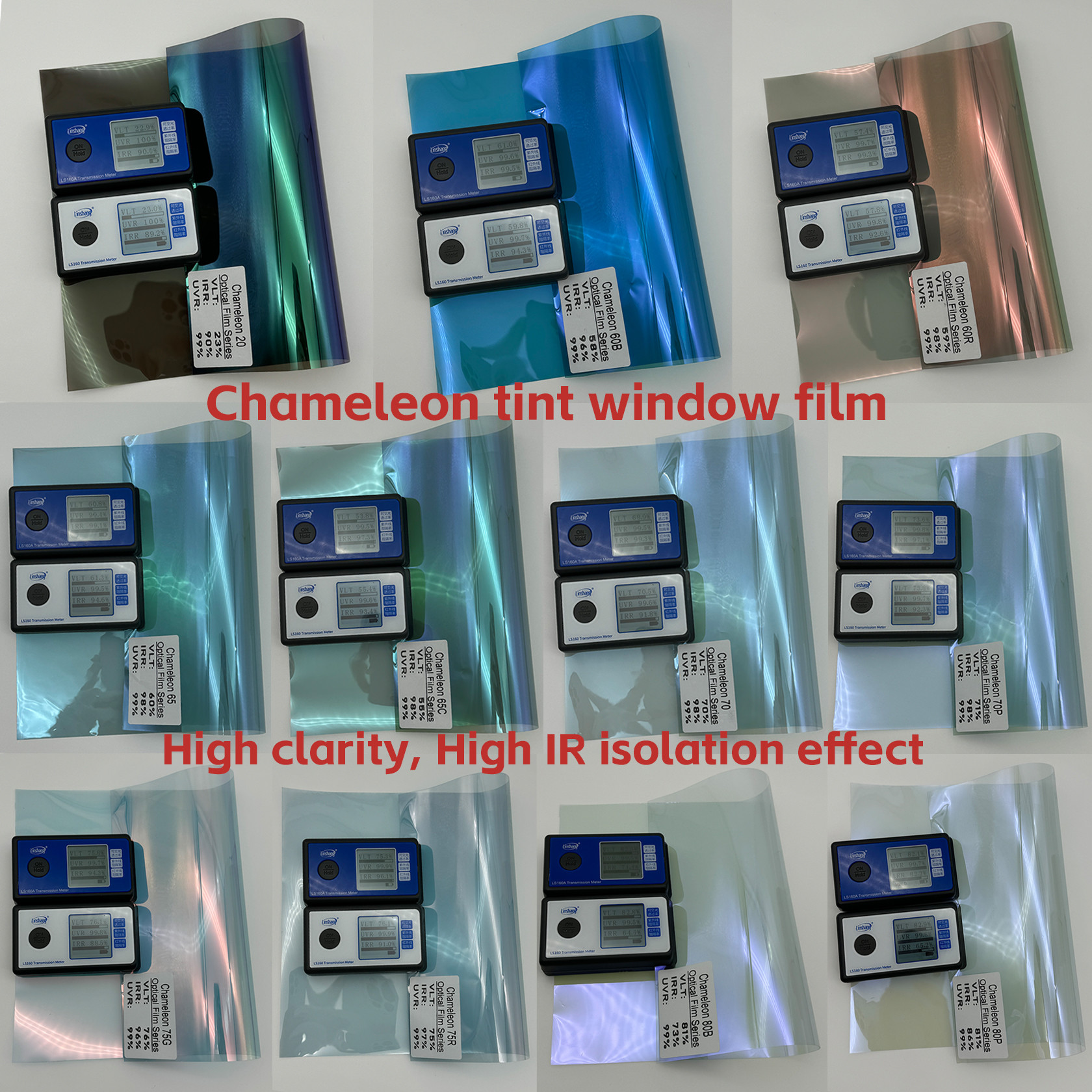 High Transmittance 99%UVR Chameleon Window Film PET Material High Precision