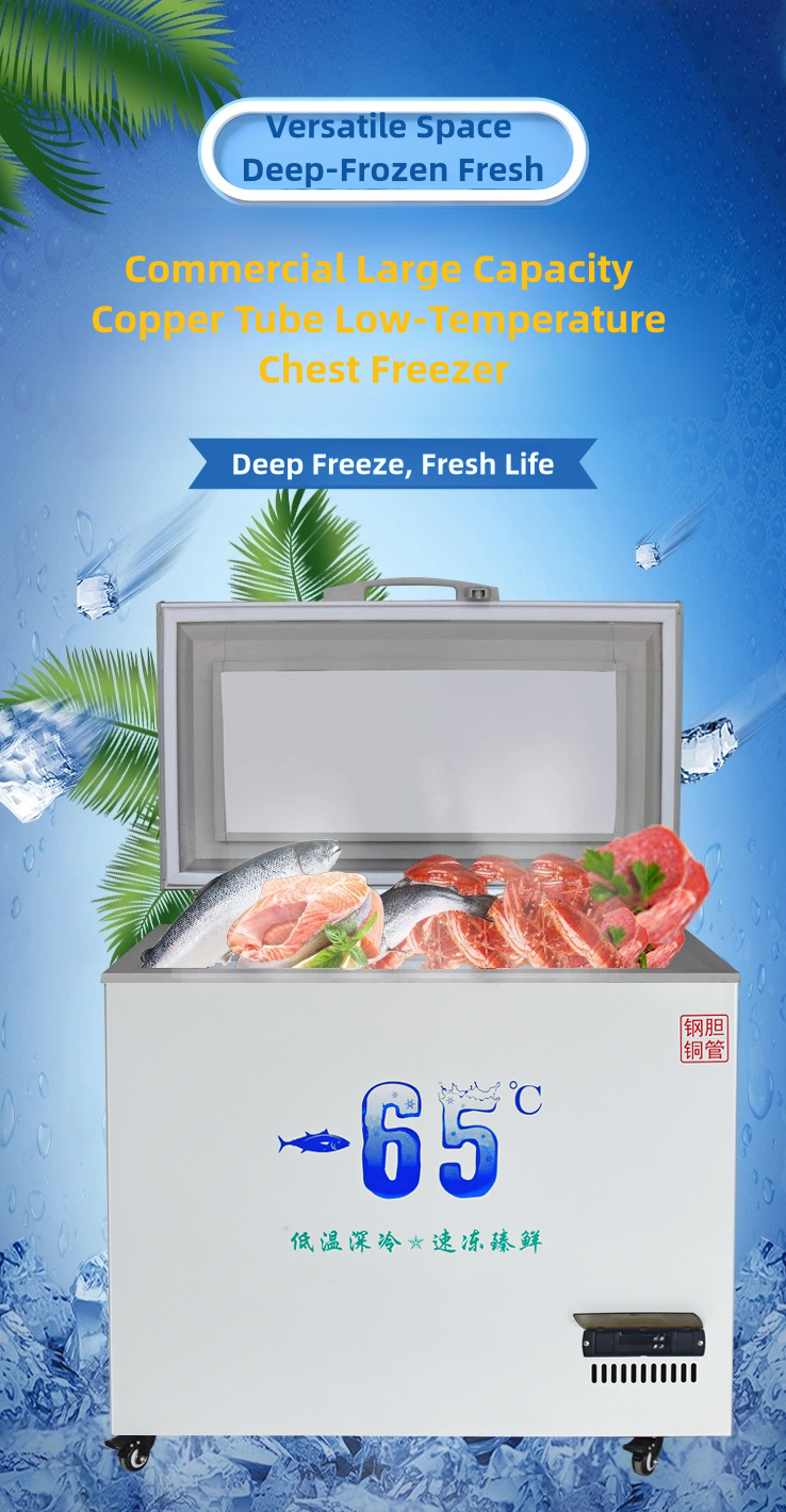960-2600mm Length Ultra-Low Temperature Freezer for Seafood -45 -60 Degrees Celsius
