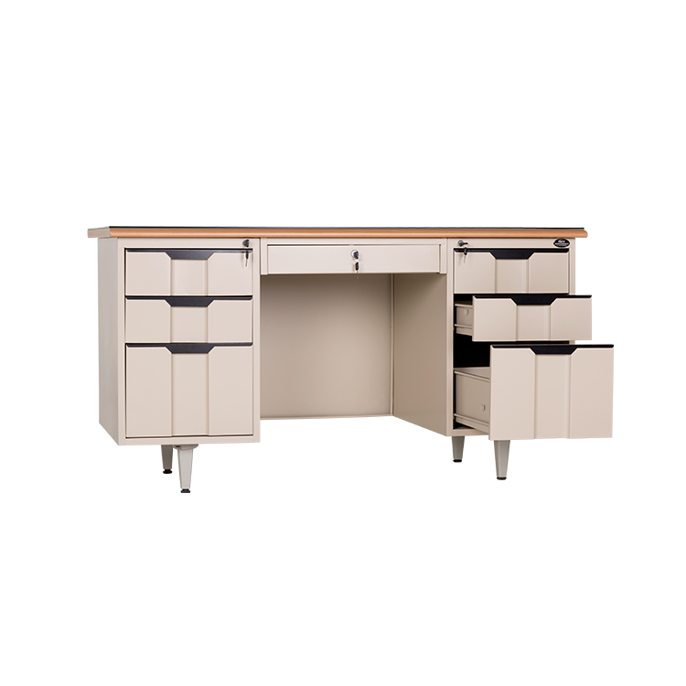 1400mm Wide Electrostatic Fireproof Steel Executive Desk
