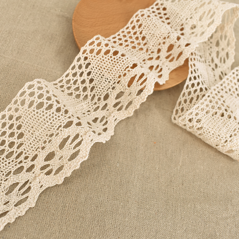 White French Appliques Guipure Fabrics Bridal Cotton Embroidery Lace Trimmings