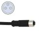 Buy cheap PVC Cable Pre Assembled M8 3 Pin Female Connector IEC 61076-2-104 Straight from wholesalers
