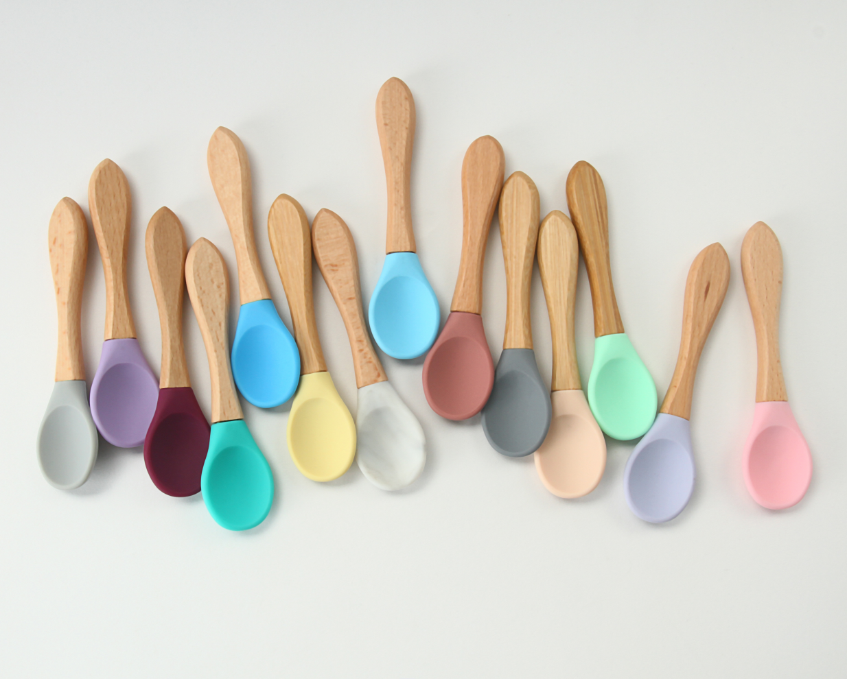 Food Grade Silicone Baby Feeding Spoon Sustainable With Customize Logo