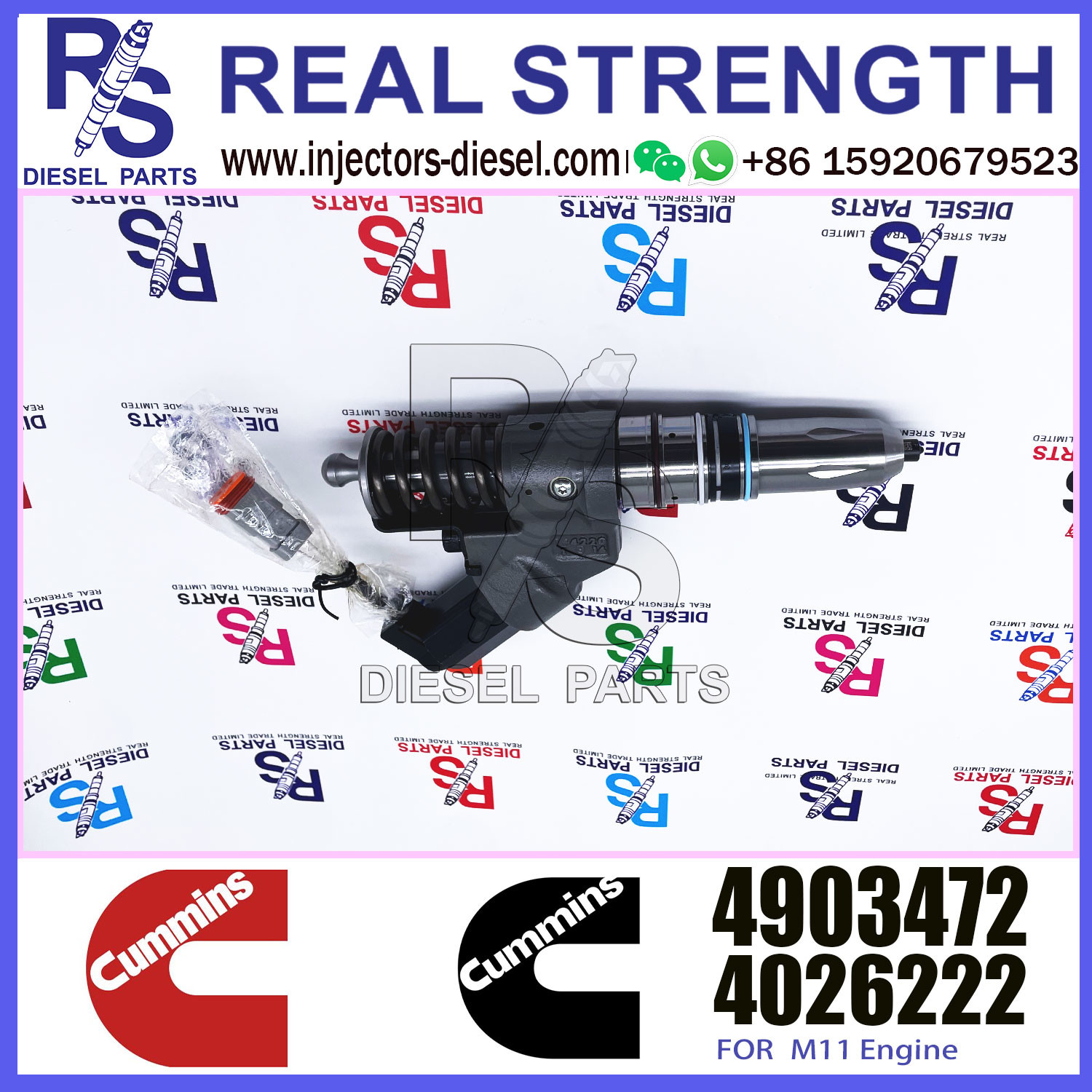 Common rail fuel Injector 4903472 4026222 4903319 4062851 3411845 for M11 ISM11 QSM11 L10