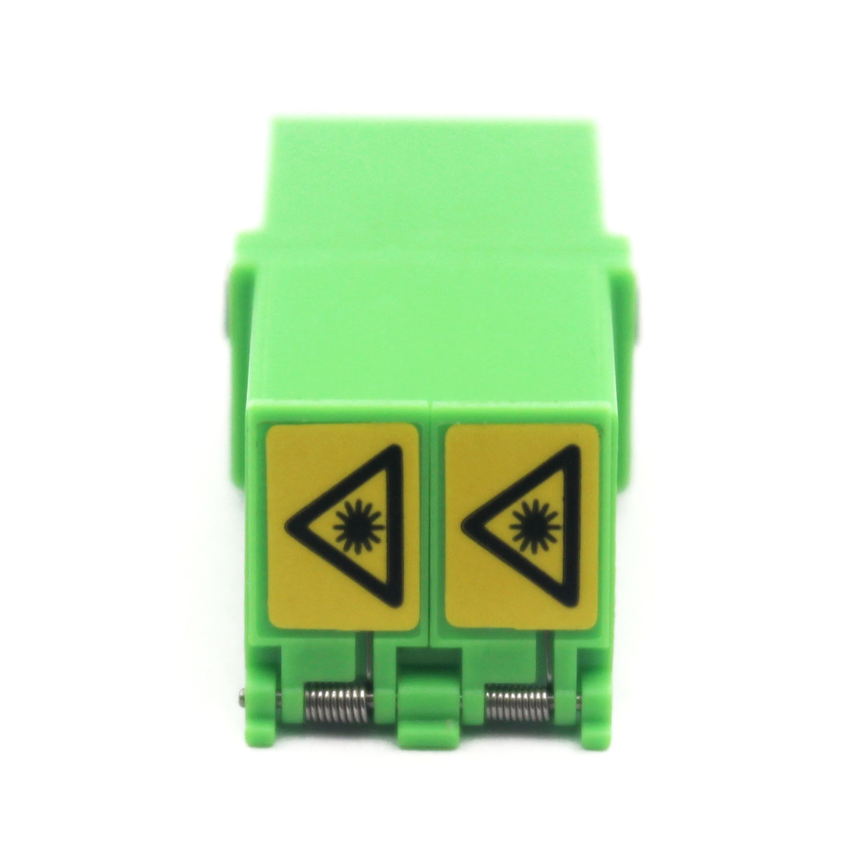 Durability 1000 matings FTTH LC Duplex Fiber Optic Adapter with Flip Auto Shutter