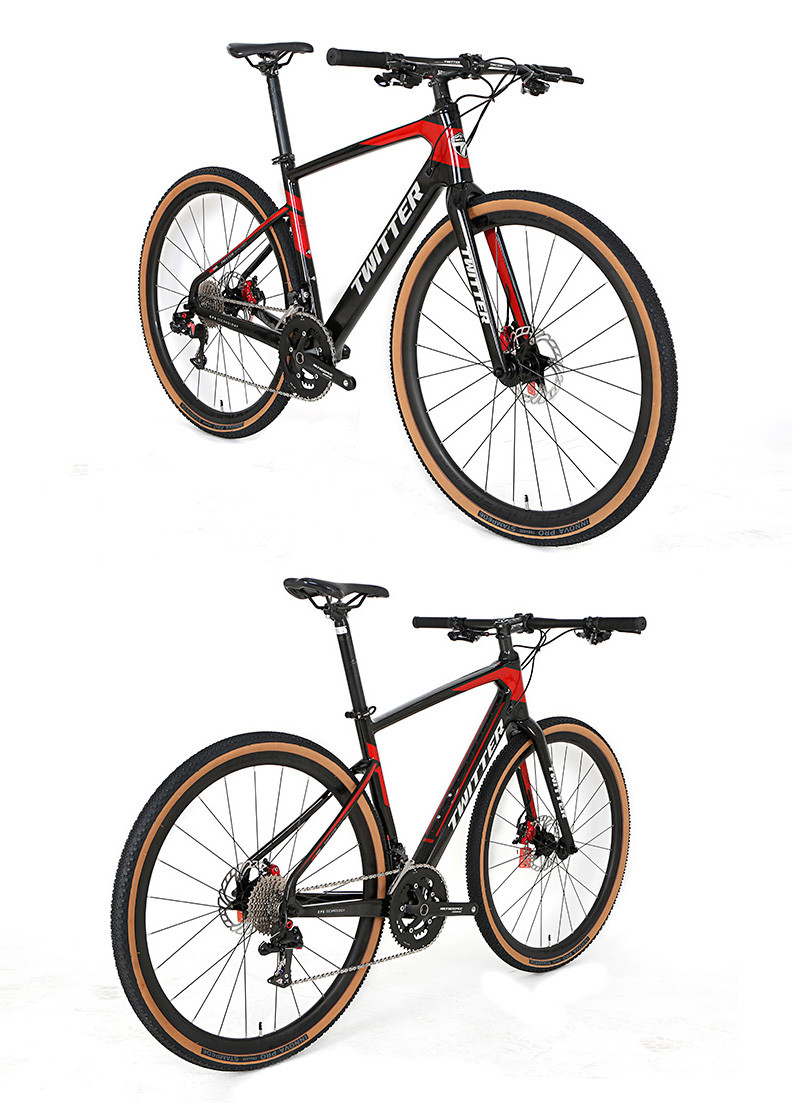 9.6KG Carbon Hybrid Bicycles Excellent Stiffness To Weight Ratio With RoHs