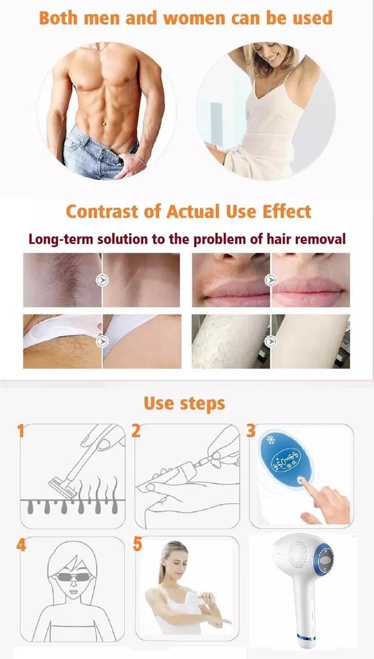 350000 Flashes 3.6cm2 320g Ice Cool IPL Hair Removal
