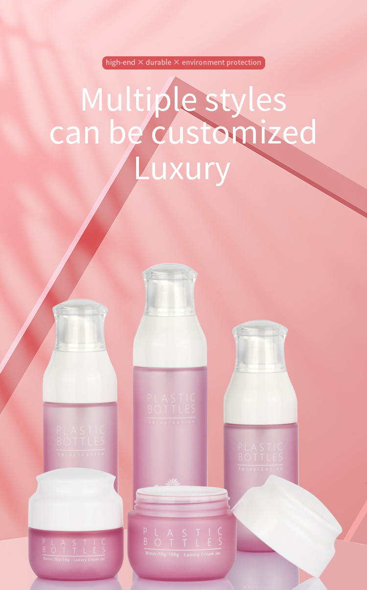 Luxury Pink Skincare Cosmetic Packaging sets Face Cream Lotion Bottles 138ml