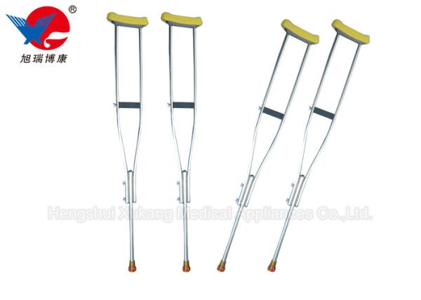 Safety Convenient Medical Walking Crutches , Aluminum Alloy Weight Bearing