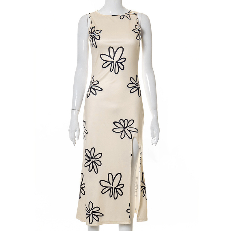 Sleeveless Open Back Summer Maxi Dress
