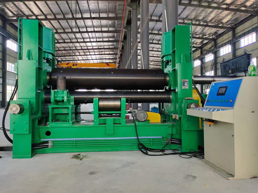 CNC Universal 3 Roll Plate Rolling Machine With Super High Power