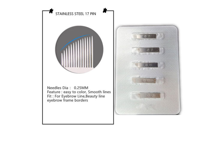Microblading Needles Premium Quality Manual Tattoo Pen Three / Double Star 14 Pins For Makeup Eyebrow Needles