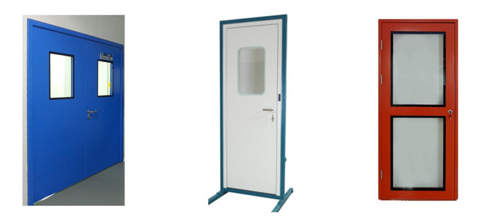 Clean Room Automatic Sliding Door High Strength Aluminum Alloy Sealing