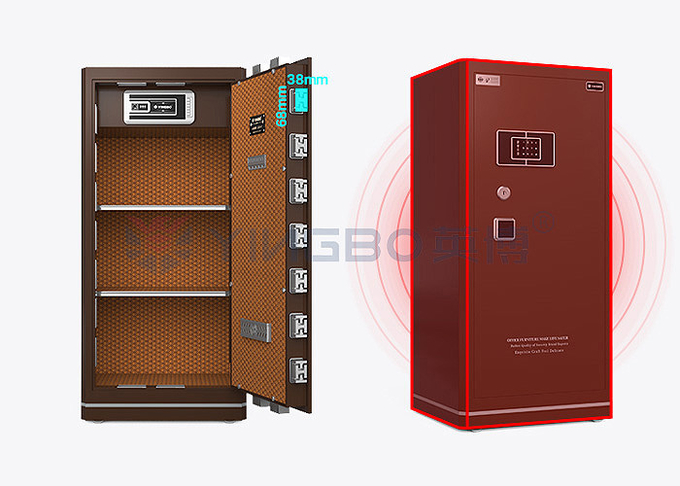 Solid Steel Double Alarm fireproof safe box Eco Friendly Paint And Liquid Crystal Display Panel YB/N6-120
