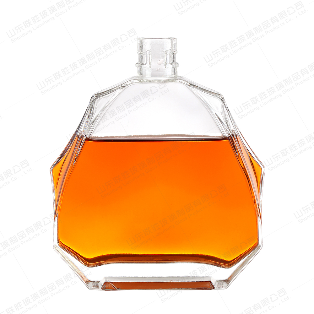 Custom Size Accepted Glass Bottles for Vodka XO Whisky Brandy Shape in 350ml 550ml 750ml