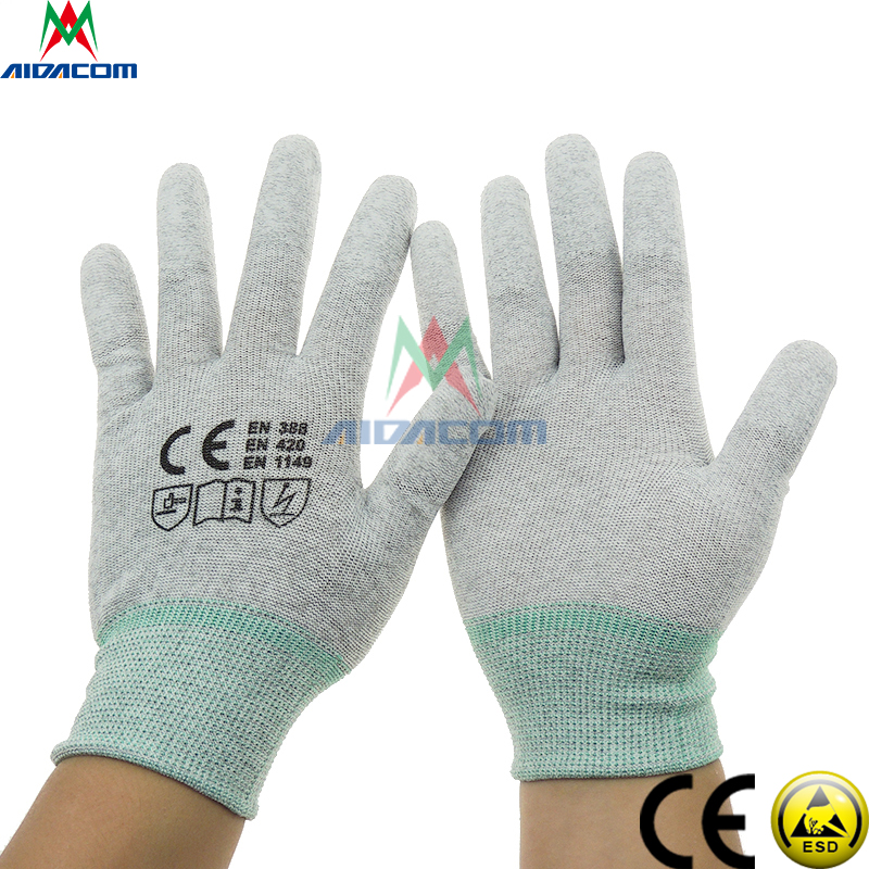 Disposable 300g PU Palm Vinyl PVC ESD Gloves
