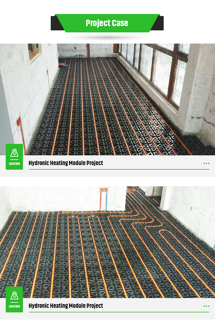 Hydronic Underfloor Heat Module Box Boards for Hot Water System in Large Warehouse