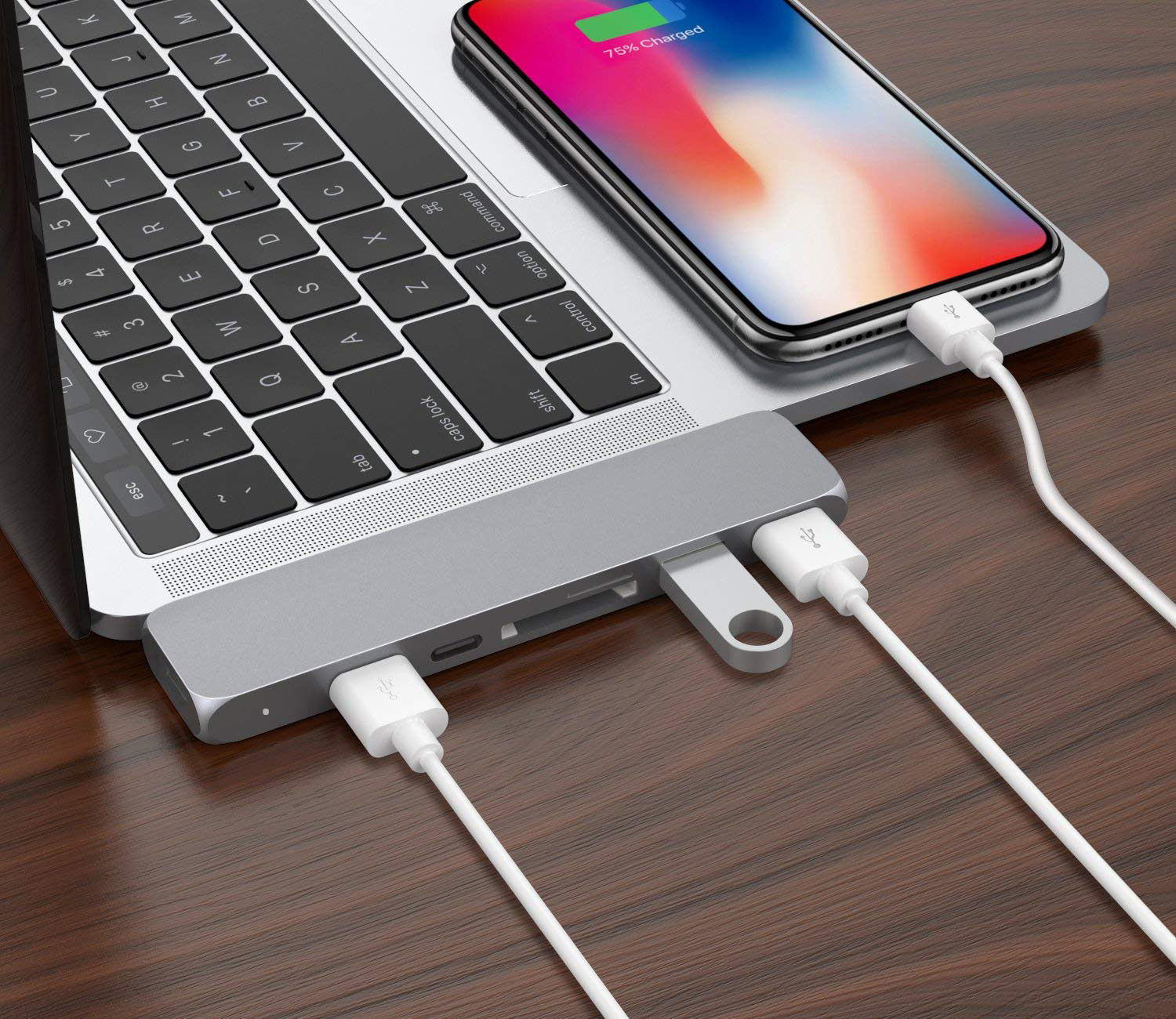 Amazon 2018 Aluminum Thunderbolt 3 USB-C Hub USB Driver 7 Ports Dual Type C Hub 4K Type C 100W PD charging