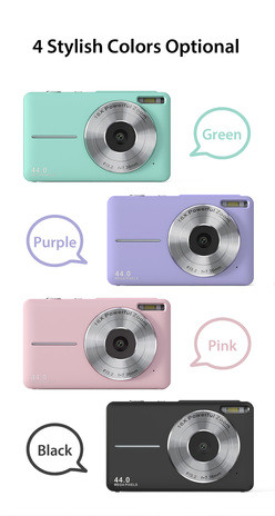FHD 1080P 44MP 2.4" Vlogging Small Digital Video Camera Anti Shake Rechargeable