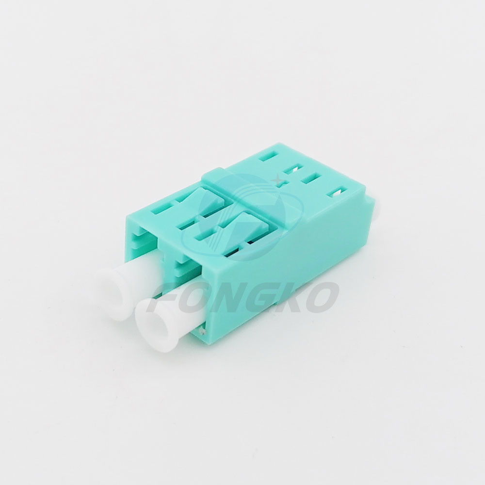Duplex LC To LC OM3 Coupler Optical Fiber Adapter Unibody Plastic Shell