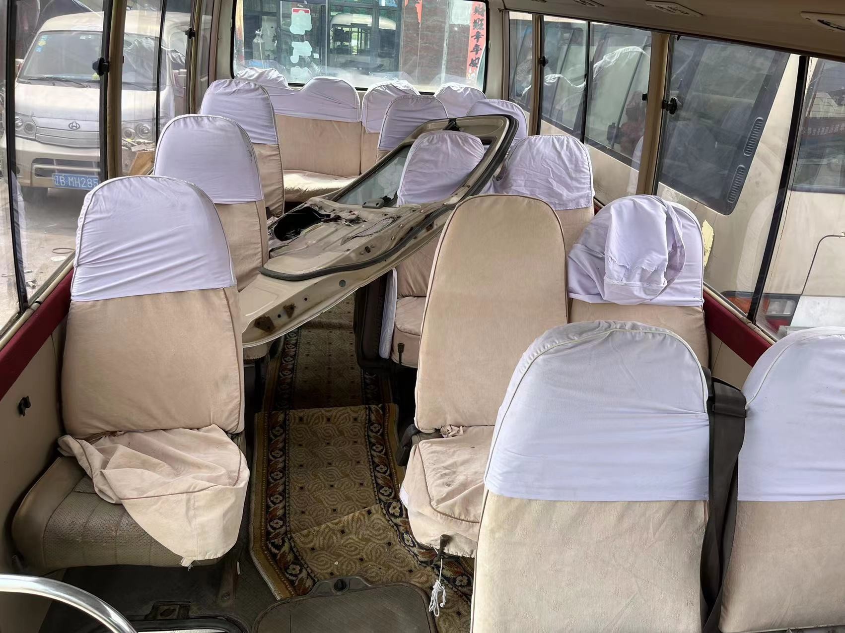 2013 Year 23 Seats Used Toyota Coaster Bus With 1Hz Diesel Engine New Paint