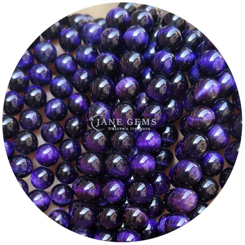 Gender-Neutral Crystal Bead Stone 8mm Tiger Eye Round Beads for Jewelry Making