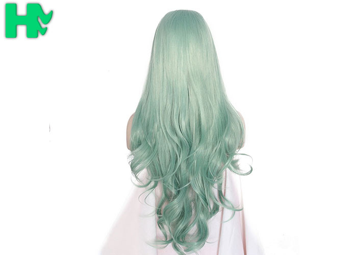 Fashion Multi Color Synthetic Cosplay Wigs , Long Curly Wave Hair Wigs