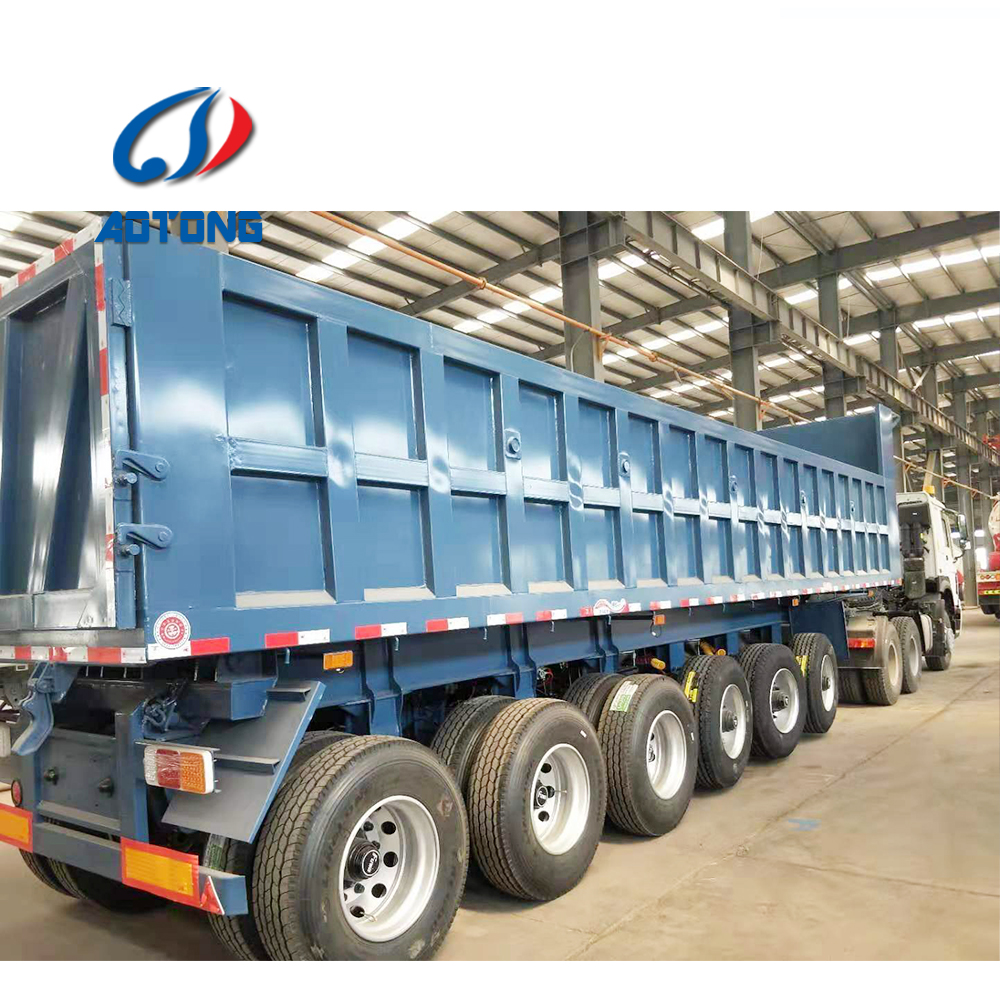 100 Tons Double Axles U Shaped End Rear Tipper Dumper Semi Truck Trailer for in Market
